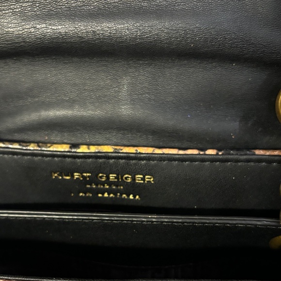 Kurt Geiger Brown and Gold Chain Shoulder Bag - Picture 6 of 12